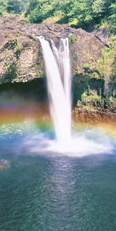 Waterfall with rainbow